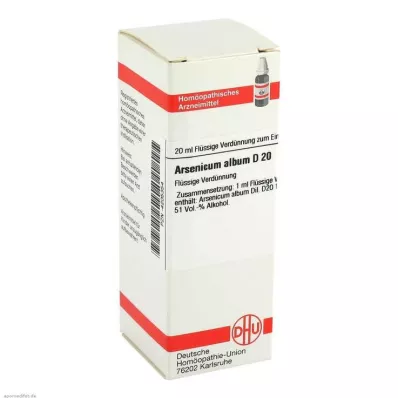 ARSENICUM ALBUM D 20 skiedinys, 20 ml