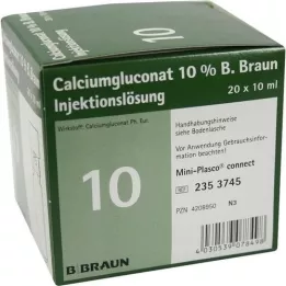 CALCIUMGLUCONAT 10% MPC Injekcinis tirpalas, 20X10 ml