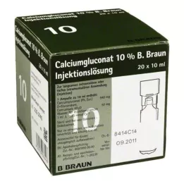 CALCIUMGLUCONAT 10% MPC Injekcinis tirpalas, 20X10 ml