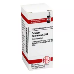 CALCIUM FLUORATUM C 200 rutuliukų, 10 g