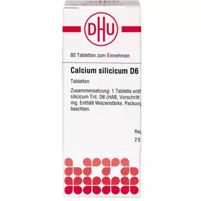 CALCIUM SILICICUM D 6 tabletės, 80 kapsulių