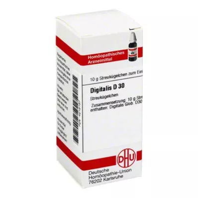 DIGITALIS D 30 rutuliukų, 10 g