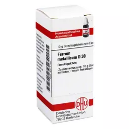 FERRUM METALLICUM D 30 rutuliukų, 10 g