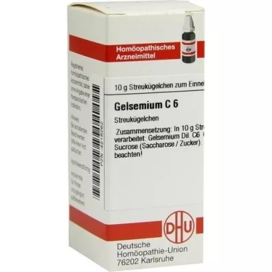 GELSEMIUM C 6 rutuliukai, 10 g