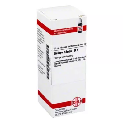 GINKGO BILOBA D 6 skiedinys, 20 ml GINKGO BILOBA D 6 skiedinys, 20 ml