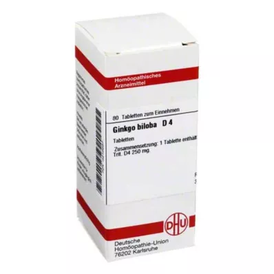 GINKGO BILOBA D 4 tabletės, 80 kapsulių GINKGO BILOBA D 4 tabletės, 80 kapsulių