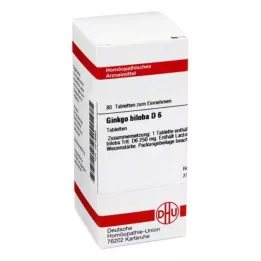 GINKGO BILOBA D 6 tabletės, 80 kapsulių