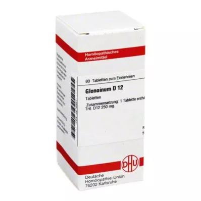 DHU Glonoinum D 12 tablečių, 80 vnt