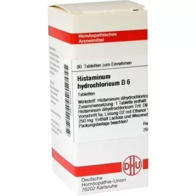 HISTAMINUM Hydrochloricum D 6 tabletės, 80 vnt