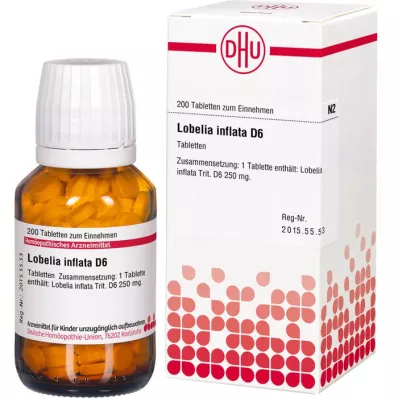 LOBELIA INFLATA D 6 tabletės, 200 kapsulių