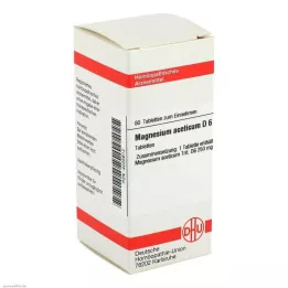 MAGNESIUM ACETICUM D 6 tabletės, 80 kapsulių
