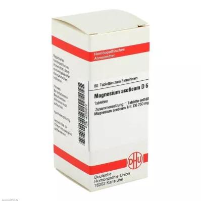 MAGNESIUM ACETICUM D 6 tabletės, 80 kapsulių