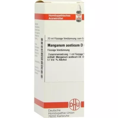 MANGANUM ACETICUM D 6 skiedinys, 20 ml