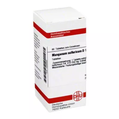 MANGANUM SULFURICUM D 12 tablečių, 80 kapsulių MANGANUM SULFURICUM D 12 tablečių, 80 kapsulių