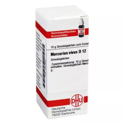 MERCURIUS VIVUS D 12 rutuliukų, 10 g