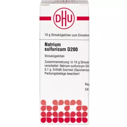 NATRIUM SULFURICUM D 200 rutuliukų, 10 g