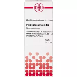 PLUMBUM ACETICUM D 6 skiedinys, 50 ml