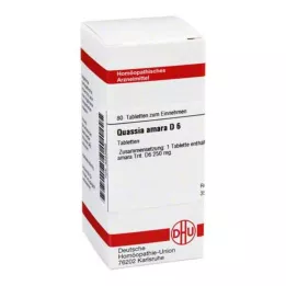 QUASSIA D 6 tabletės, 80 kapsulių