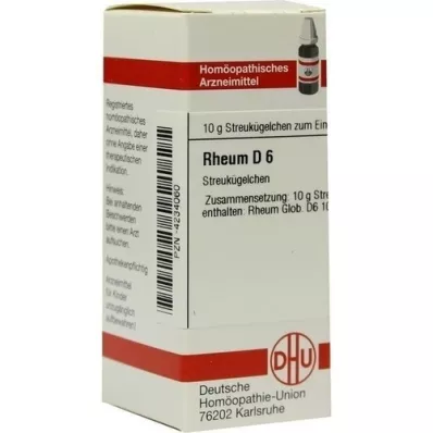 RHEUM D 6 rutuliukai, 10 g