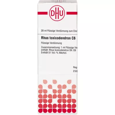 RHUS TOXICODENDRON C 6 skiedinys, 20 ml
