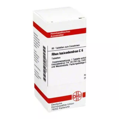 RHUS TOXICODENDRON C 6 tabletės, 80 kapsulių