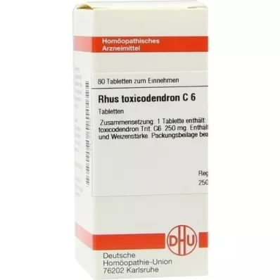 RHUS TOXICODENDRON C 6 tabletės, 80 kapsulių