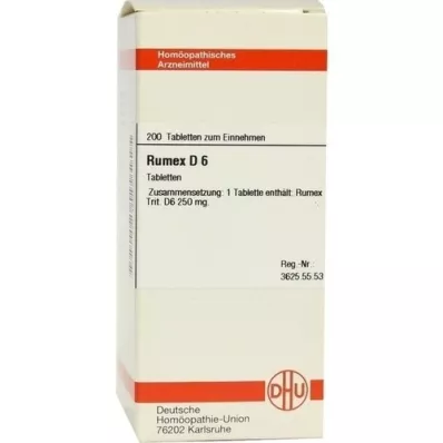 RUMEX D 6 tabletės, 200 kapsulių