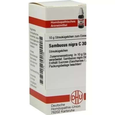 SAMBUCUS NIGRA C 30 rutuliukų, 10 g