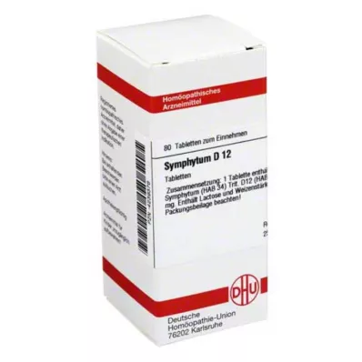 DHU Symphytum D 12 tablečių, 80 vnt