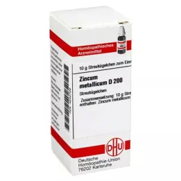 ZINCUM METALLICUM D 200 rutuliukų, 10 g