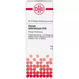 ZINCUM VALERIANICUM D 10 skiedinys, 20 ml