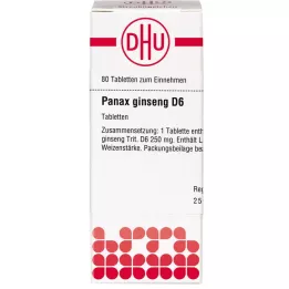 PANAX GINSENG D 6 tabletės, 80 kapsulių