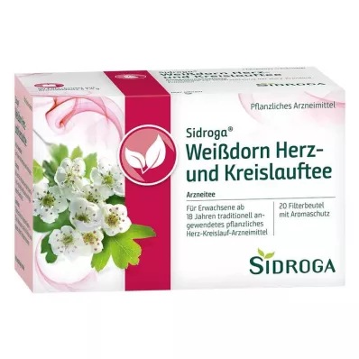 SIDROGA Gudobelių širdies ir kraujotakos arbatos filtras, 20X1,5 g