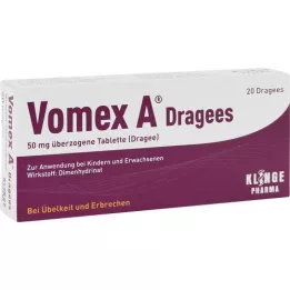 VOMEX A Dragees 50 mg dengtos tabletės, 20 vnt