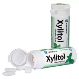 MIRADENT Kramtomoji guma Xylitol, 30 vnt