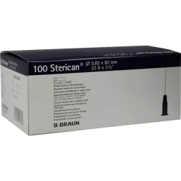 STERICAN Kaniulės 23 Gx3 1/5 0,6x80 mm, 100 vnt