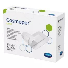 COSMOPOR sterilus žaizdų tvarstis 8x10 cm, 25 vnt