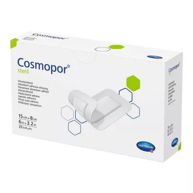 COSMOPOR Sterilus žaizdų tvarstis 8x15 cm, 25 vnt