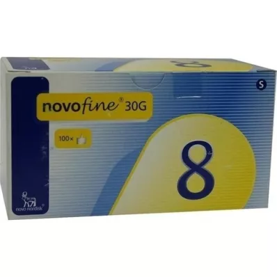 NOVOFINE 8 adatos 0,30x8 mm, 100 vnt