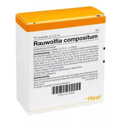 Rauwolfia Compositum ampulės, 10 vnt Rauwolfia Compositum ampulės, 10 vnt