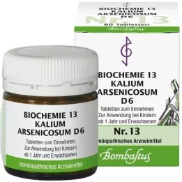 BIOCHEMIE 13 Kalium arsenicosum D 6 tabletės, 80 vnt