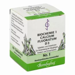 BIOCHEMIE 1 Calcium fluoratum D 3 tabletės, 80 vnt