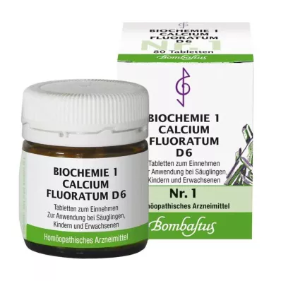 Biochemija 1 Calcium fluoratum D 6 tabletės, 80 vnt Biochemija 1 Calcium fluoratum D 6 tabletės, 80 vnt