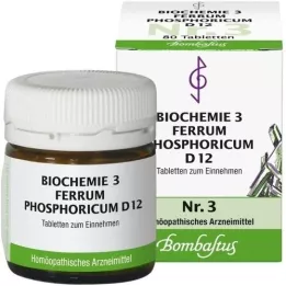 BIOCHEMIE 3 Ferrum phosphoricum D 12 tablečių, 80 vnt