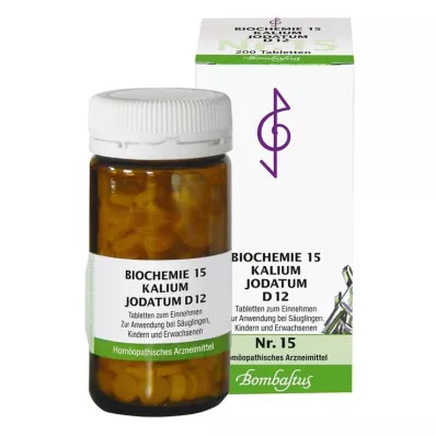 Biochemija 15 potassium jodatum D 12 tablečių, 200 vnt