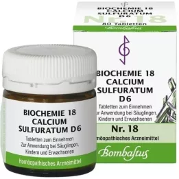 BIOCHEMIE 18 Calcium sulphuratum D 6 tabletės, 80 vnt