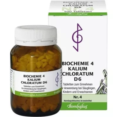 BIOCHEMIE 4 Potassium chloratum D 6 tabletės, 500 vnt