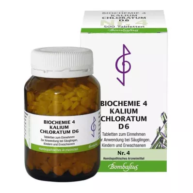 Biochemija 4 Potassium chloratum D 6 tabletės, 500 vnt Biochemija 4 Potassium chloratum D 6 tabletės, 500 vnt