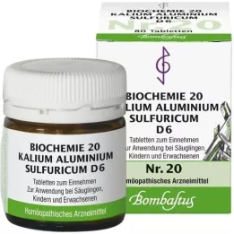 BIOCHEMIE 20 Potassium aluminium sulfuricum D 6 tabletės, 80 vnt