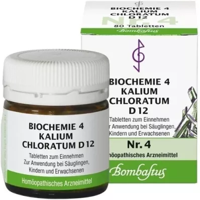 BIOCHEMIE 4 Potassium chloratum D 12 tablečių, 80 vnt